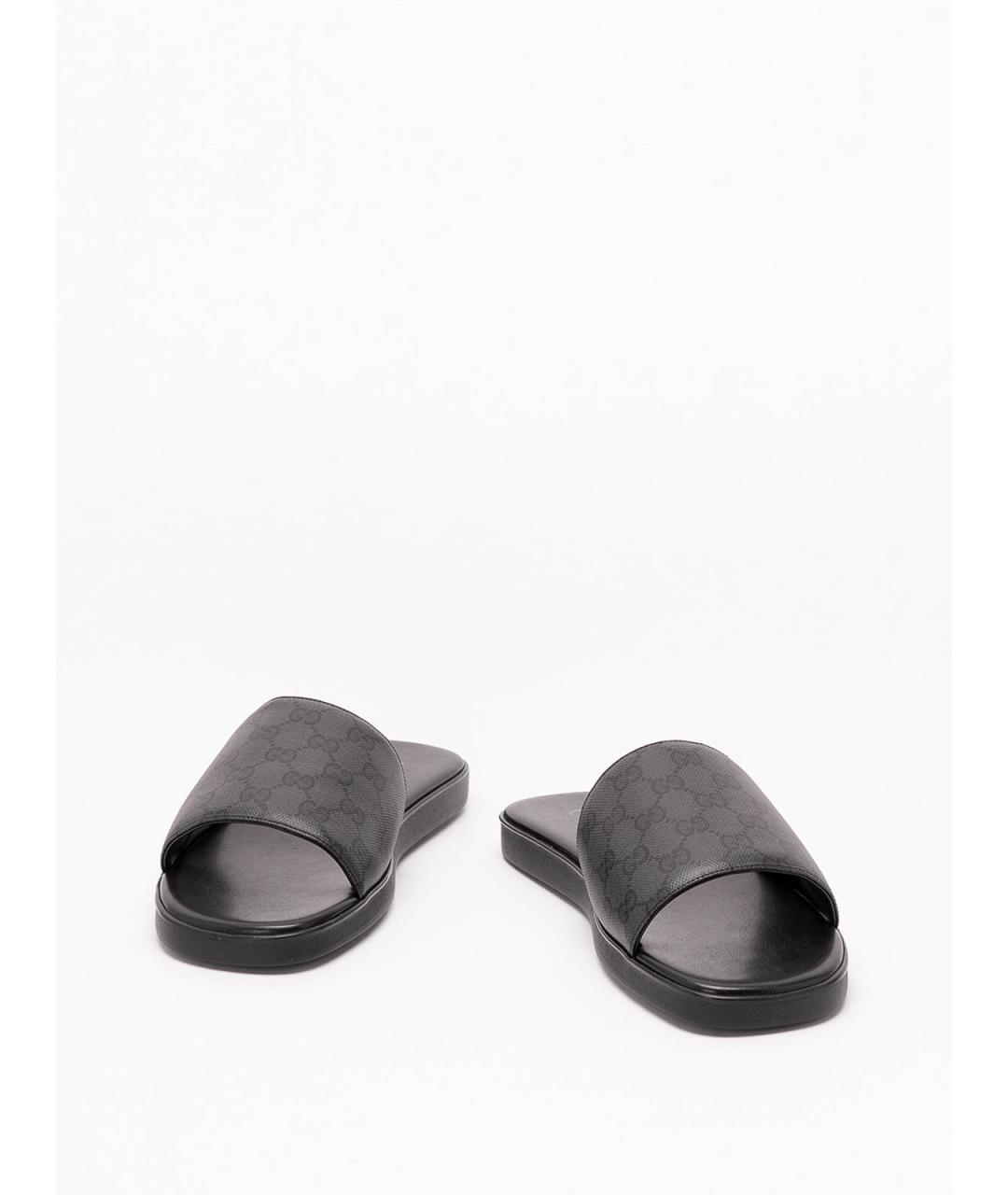 GUCCI Черные шлепанцы, фото 2