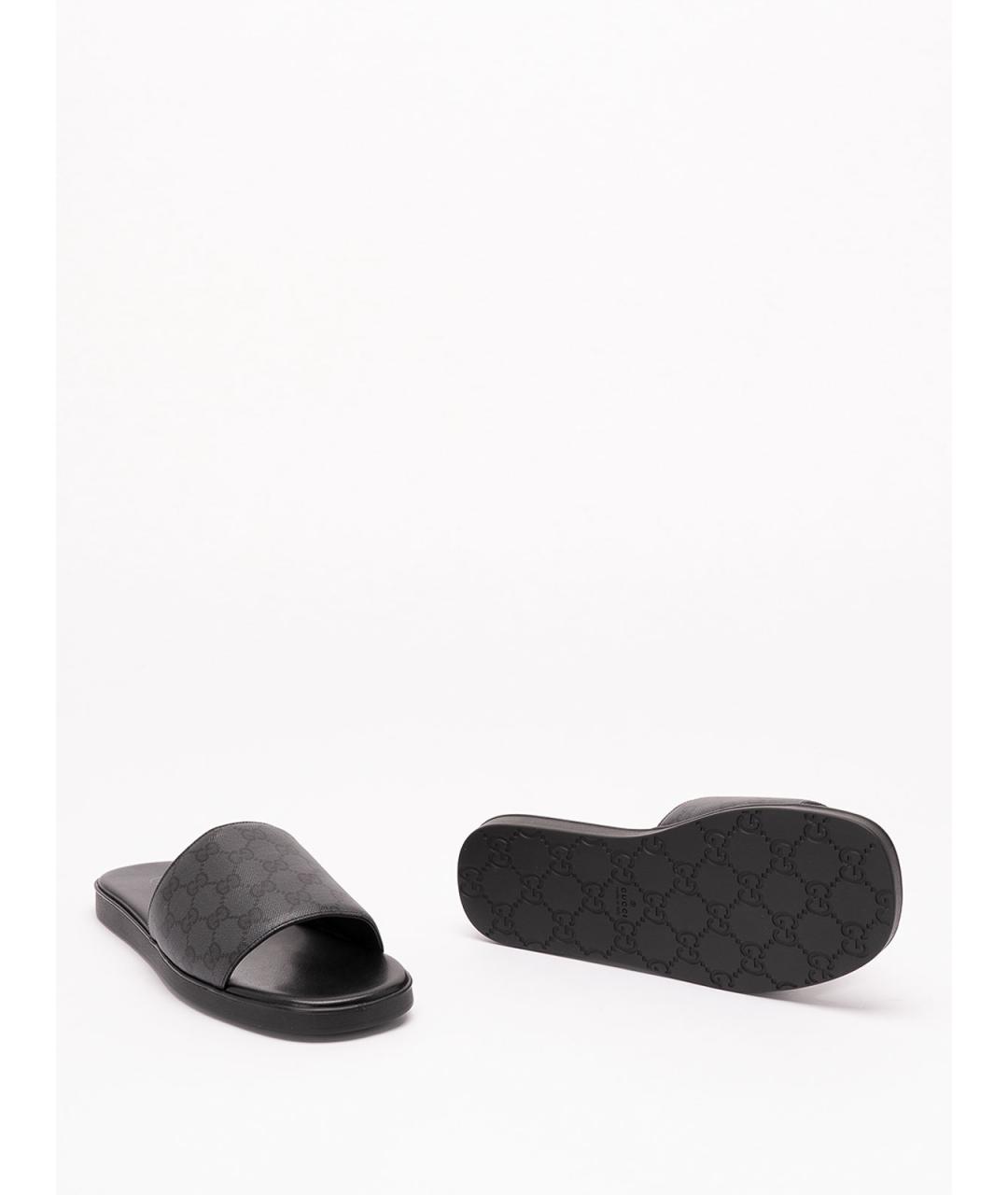GUCCI Черные шлепанцы, фото 4