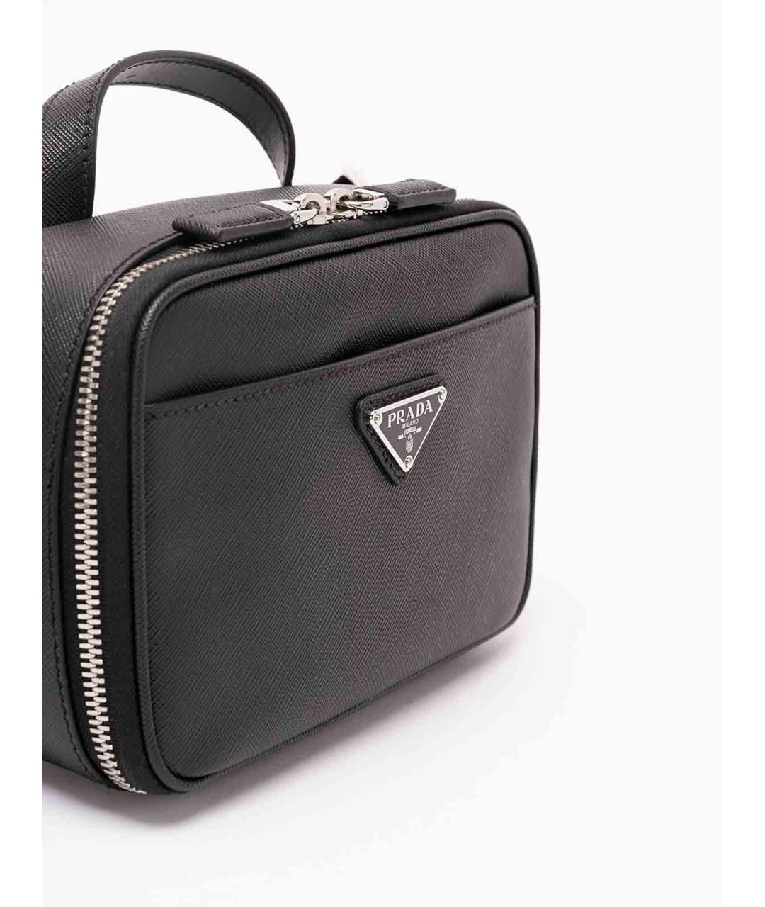 PRADA Черная кожаная поясная сумка, фото 5