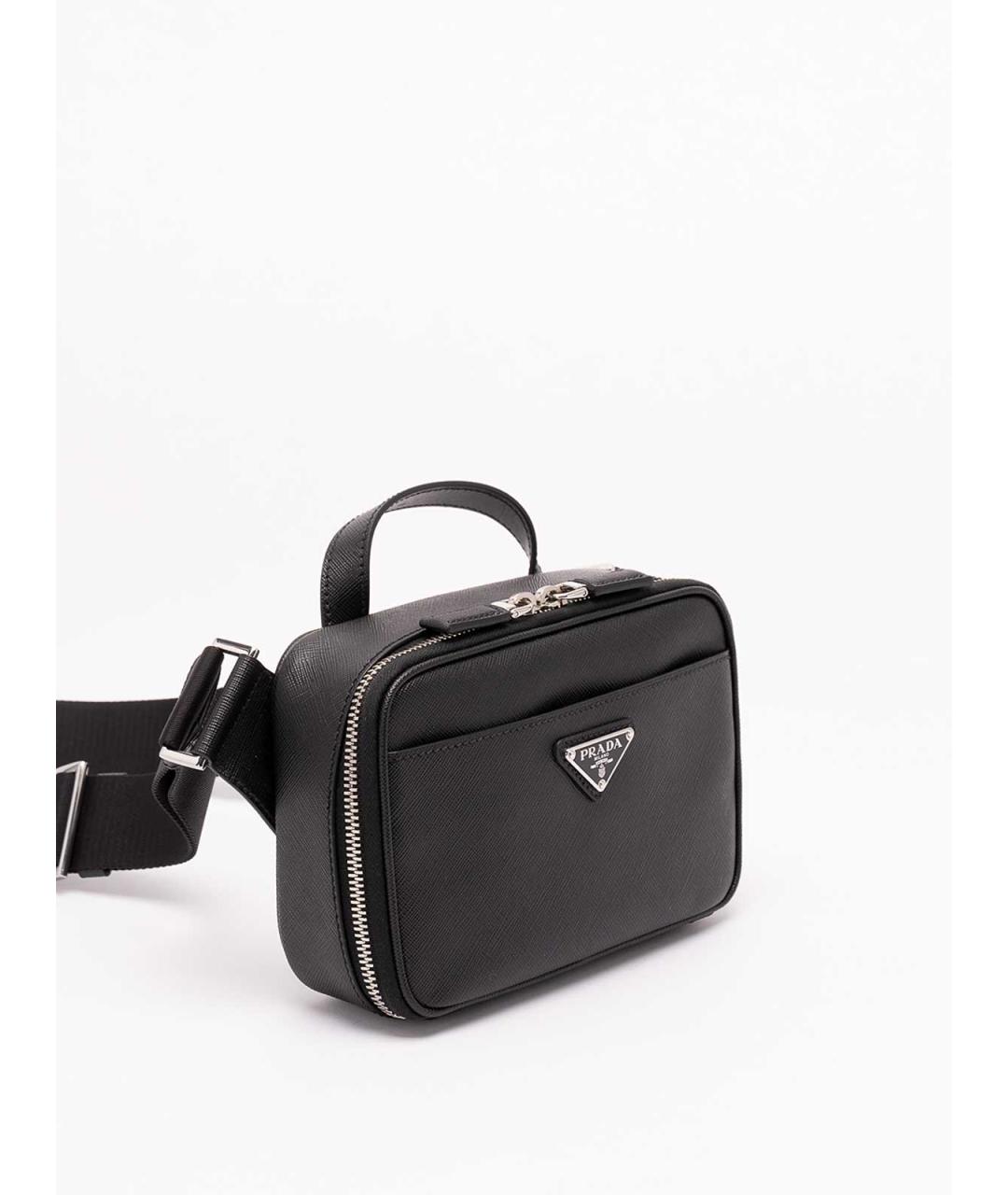 PRADA Черная кожаная поясная сумка, фото 3