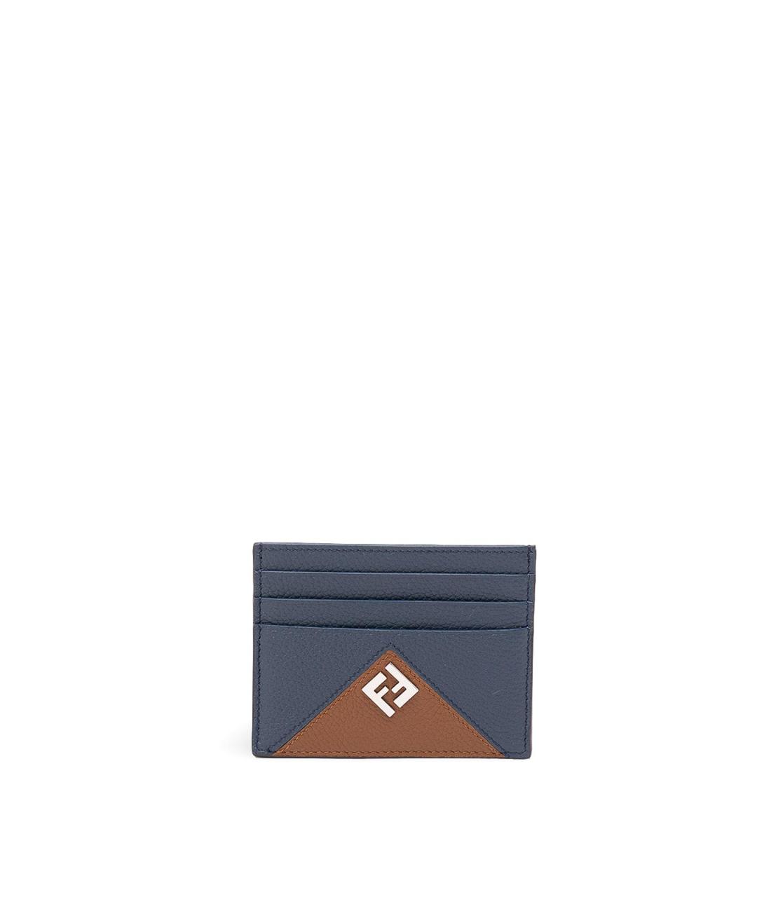 FENDI Синий кожаный кардхолдер, фото 1