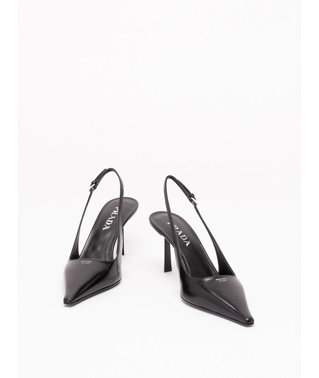 PRADA Черные кожаные туфли, фото 2