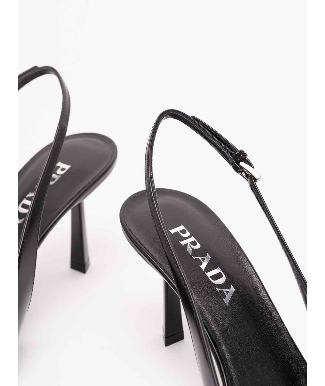 PRADA Черные кожаные туфли, фото 6