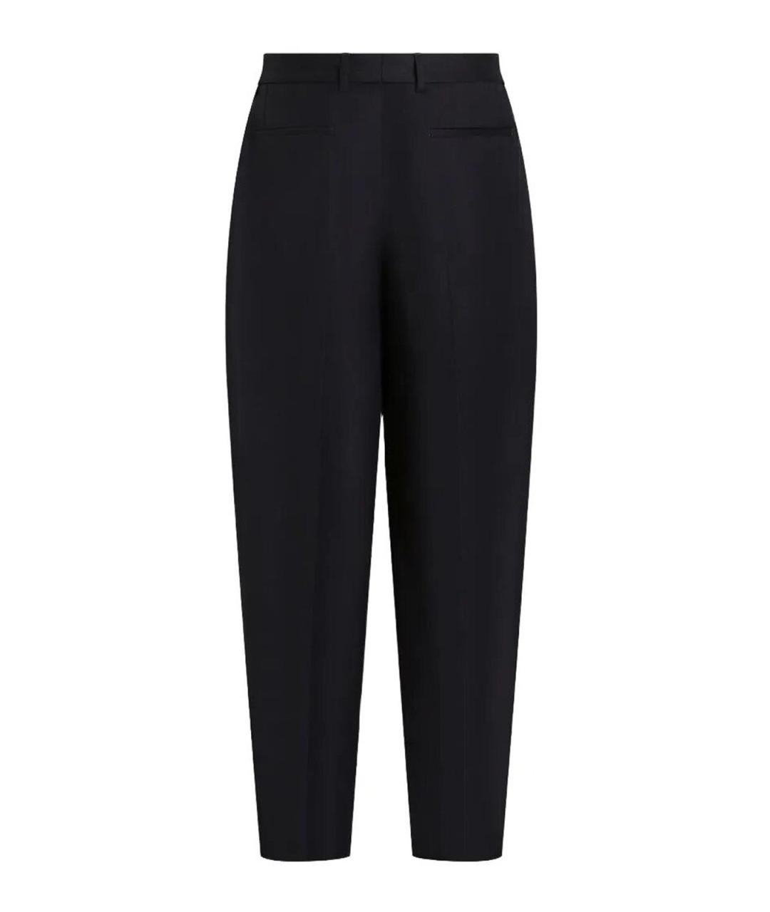 DOLCE&GABBANA Черные шерстяные повседневные брюки, фото 2