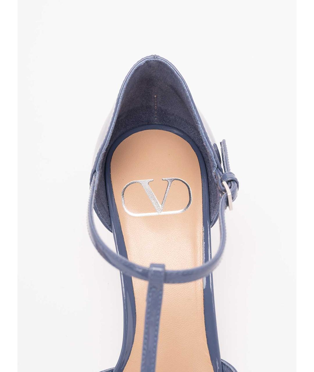 VALENTINO Синие кожаные туфли, фото 6