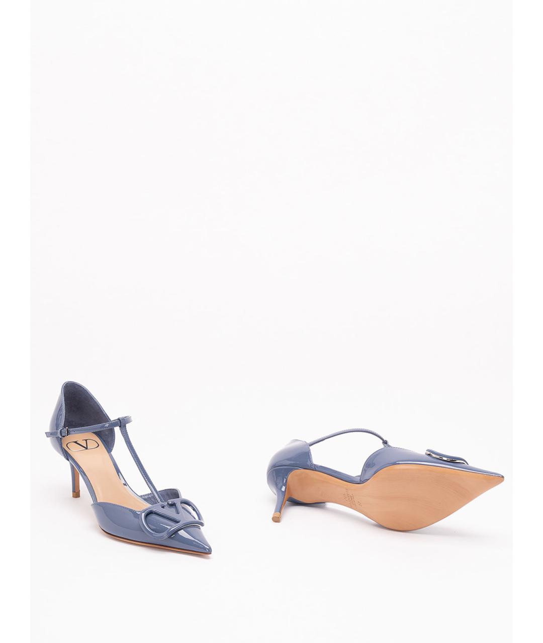 VALENTINO Синие кожаные туфли, фото 4