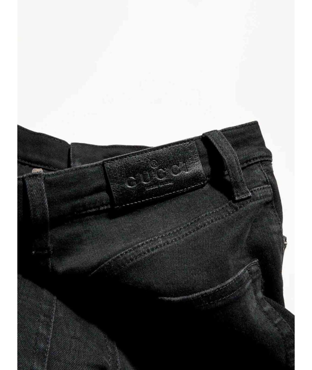 GUCCI Черные хлопковые джинсы слим, фото 5