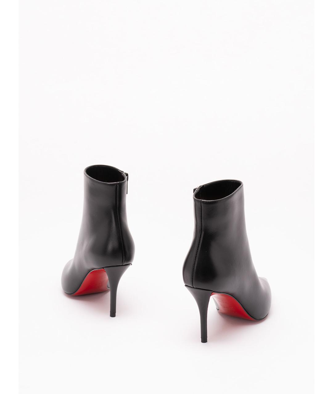 CHRISTIAN LOUBOUTIN Черные кожаные ботильоны, фото 3