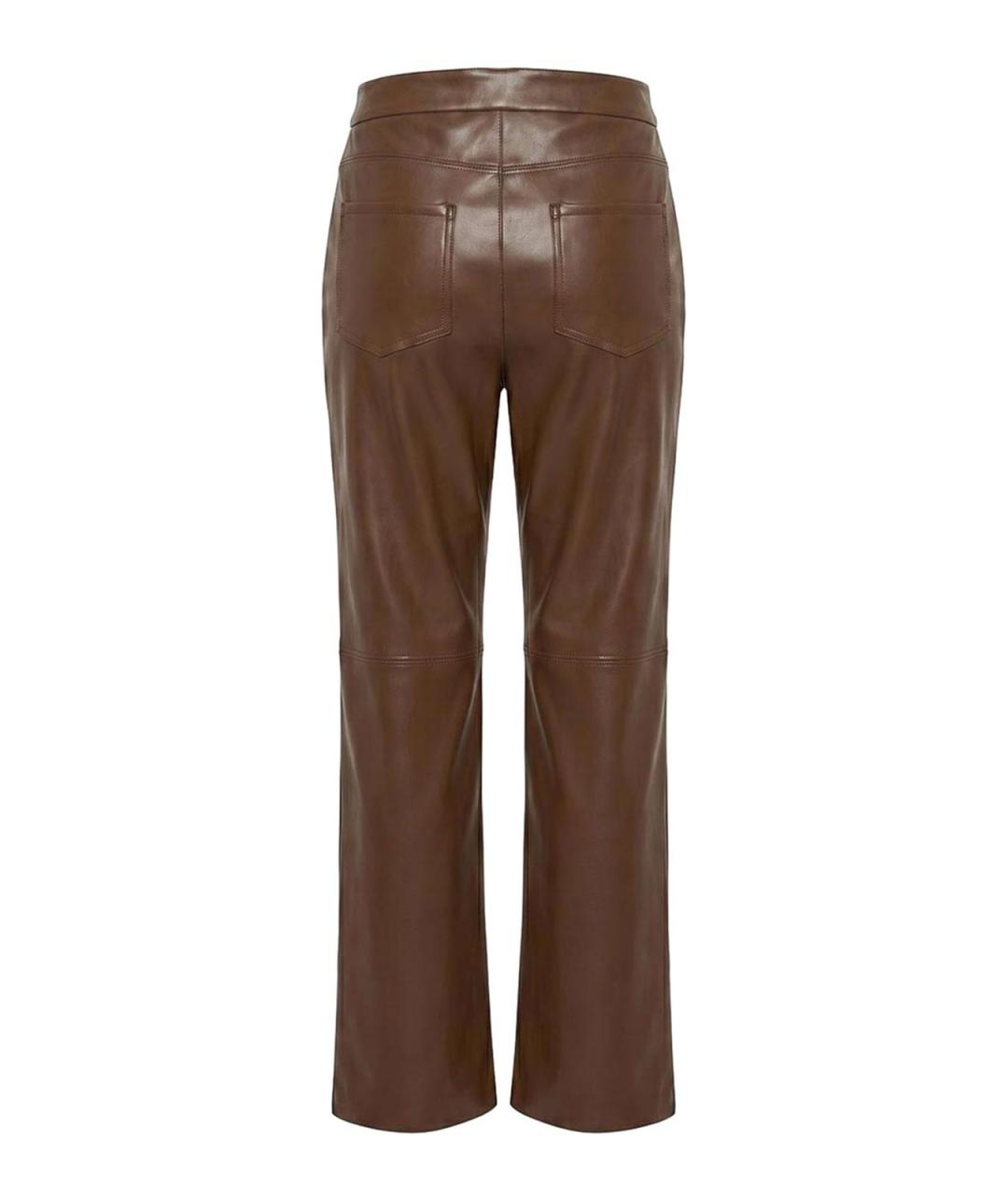 MAX MARA Коричневые прямые брюки, фото 2