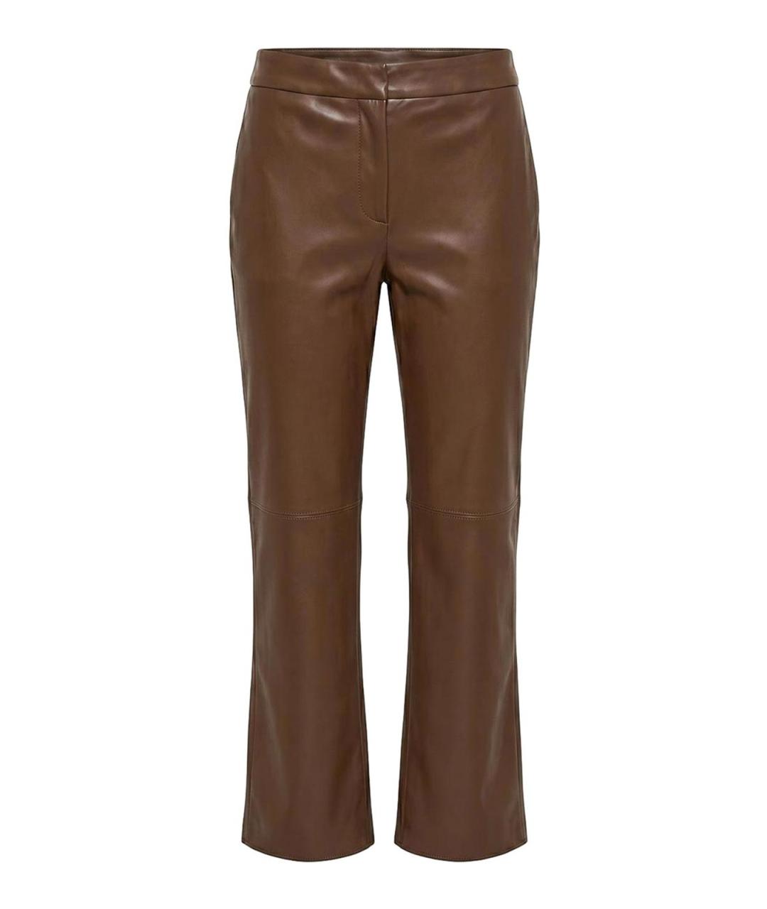MAX MARA Коричневые прямые брюки, фото 1