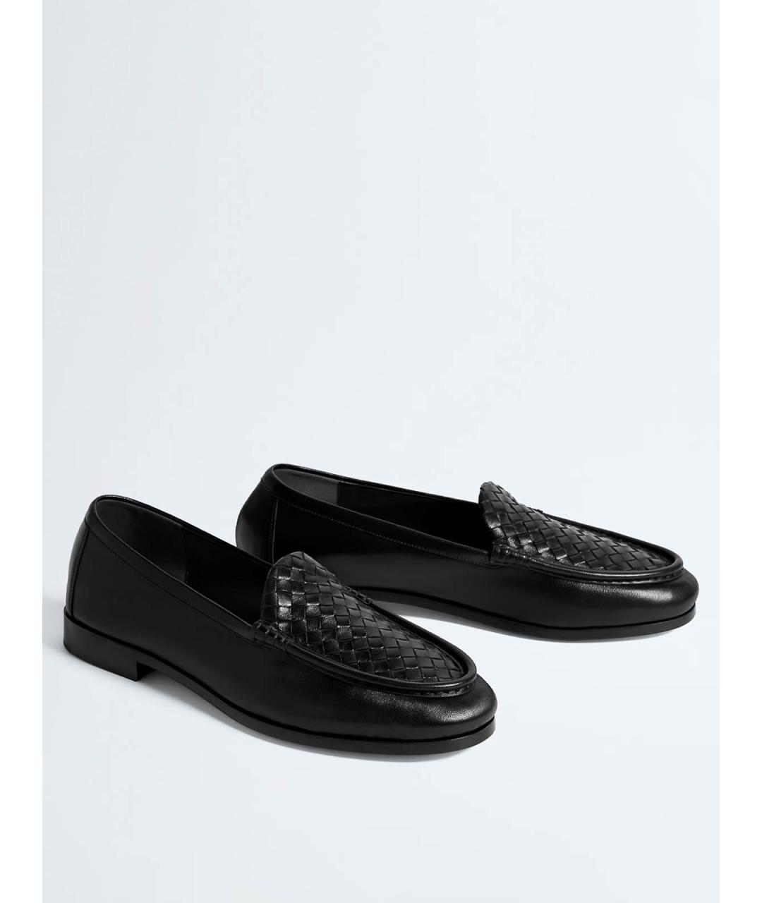 BOTTEGA VENETA Черные кожаные лоферы, фото 2