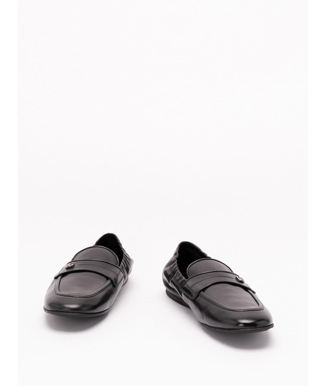 DOLCE&GABBANA Черные кожаные лоферы, фото 2