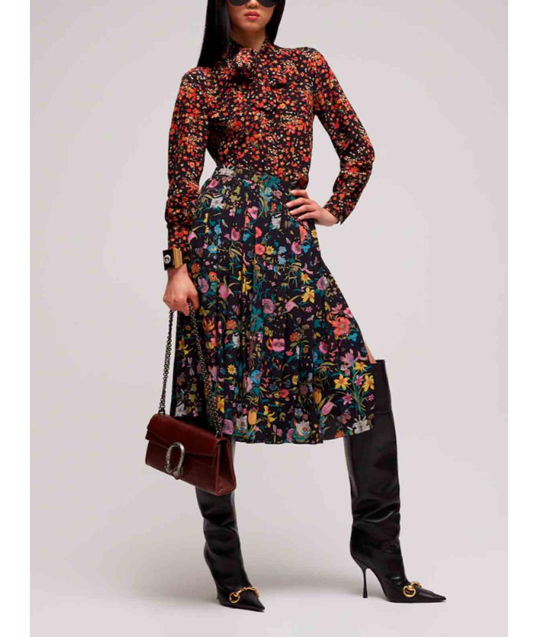 GUCCI Мульти шелковая рубашка, фото 3