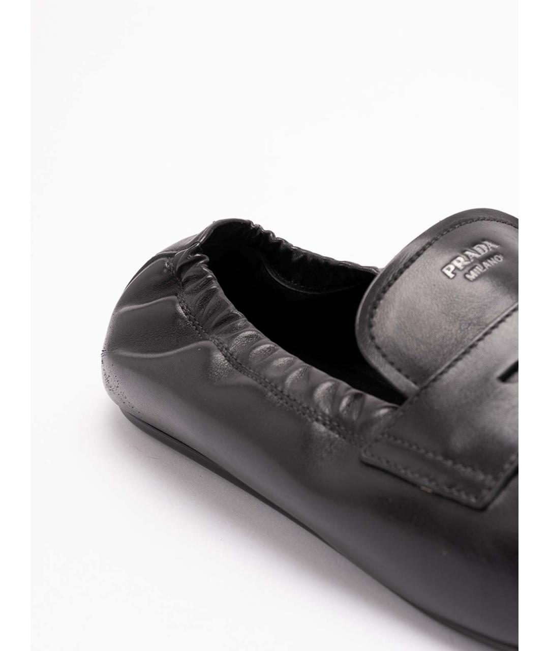 PRADA Черные кожаные лоферы, фото 6