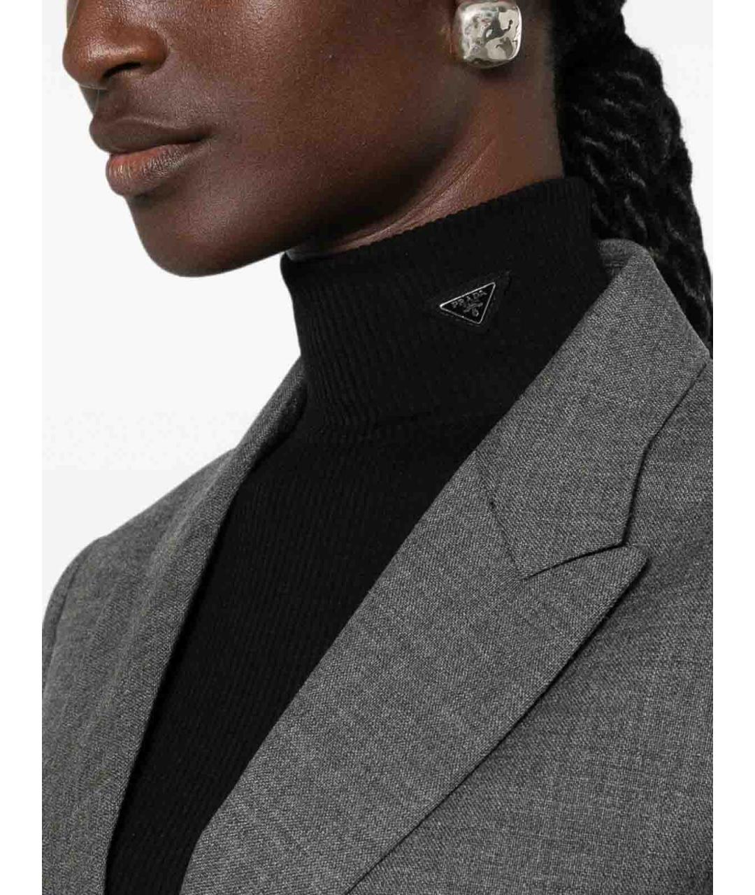 PRADA Черная шерстяная водолазка, фото 4