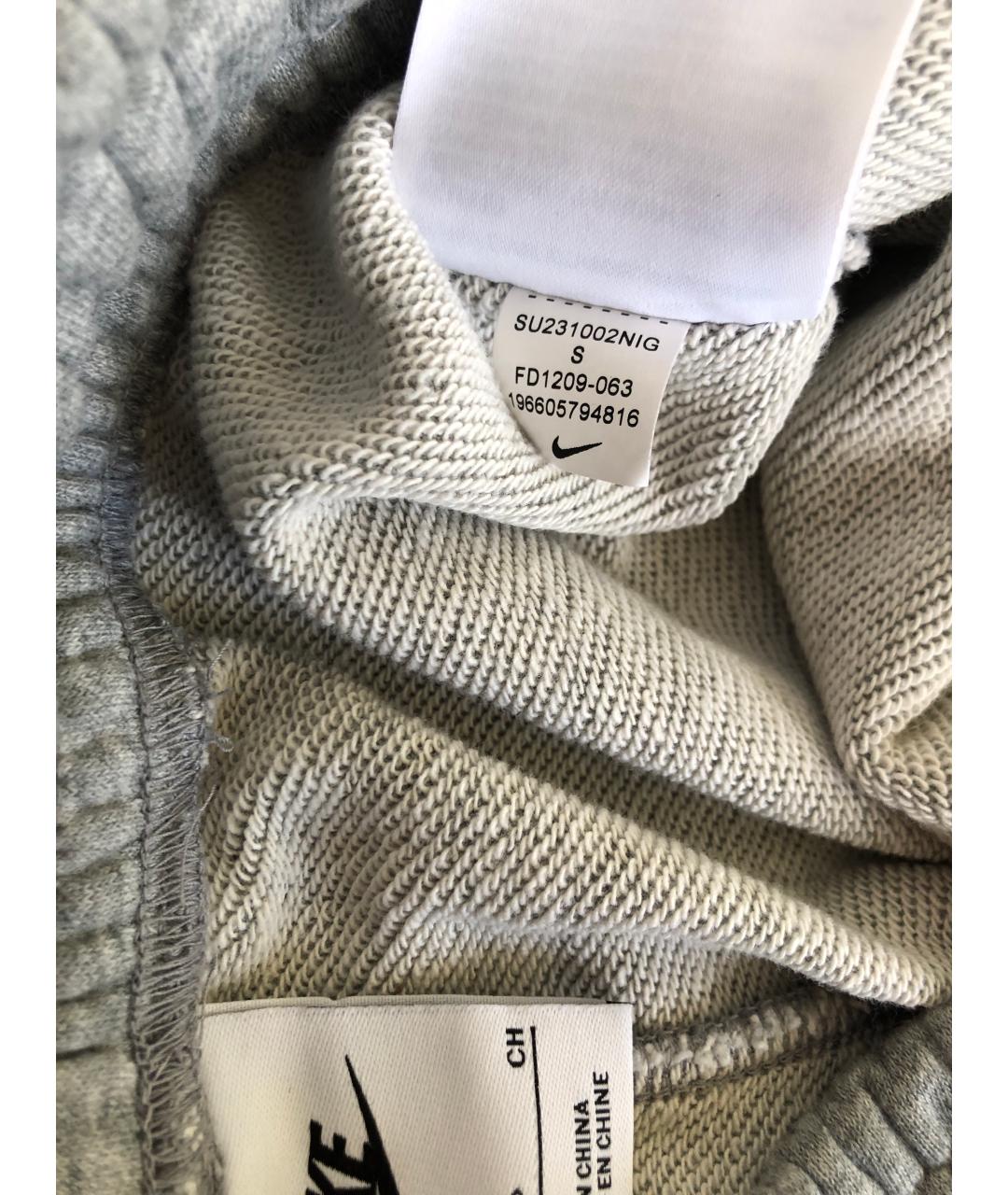 NIKE Серые хлопковые брюки и шорты, фото 2