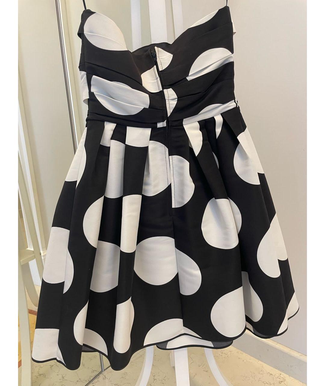 BOUTIQUE MOSCHINO Белое хлопковое коктейльное платье, фото 2