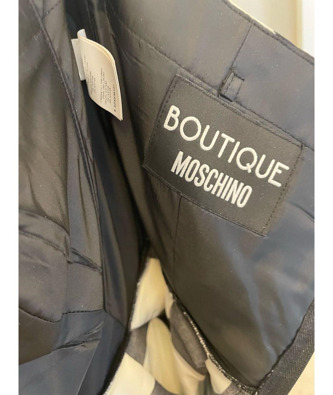 BOUTIQUE MOSCHINO Белое хлопковое коктейльное платье, фото 4