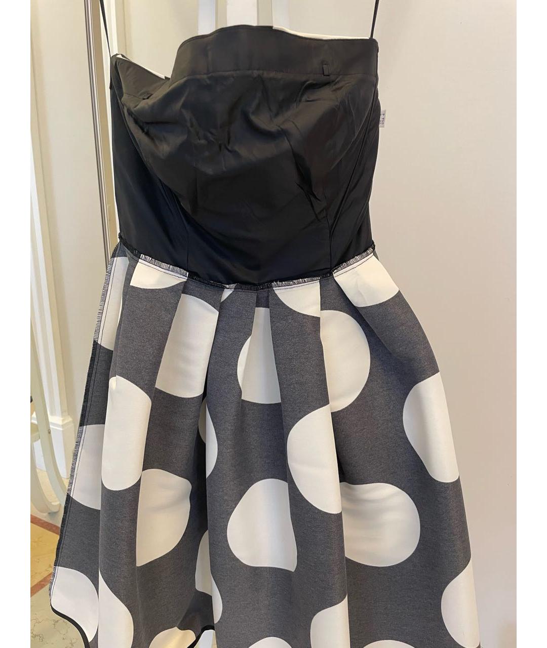 BOUTIQUE MOSCHINO Белое хлопковое коктейльное платье, фото 3