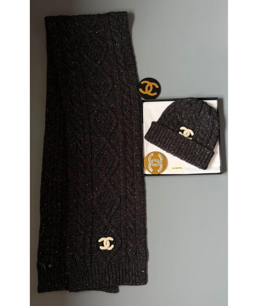 CHANEL Черная шапка, фото 3