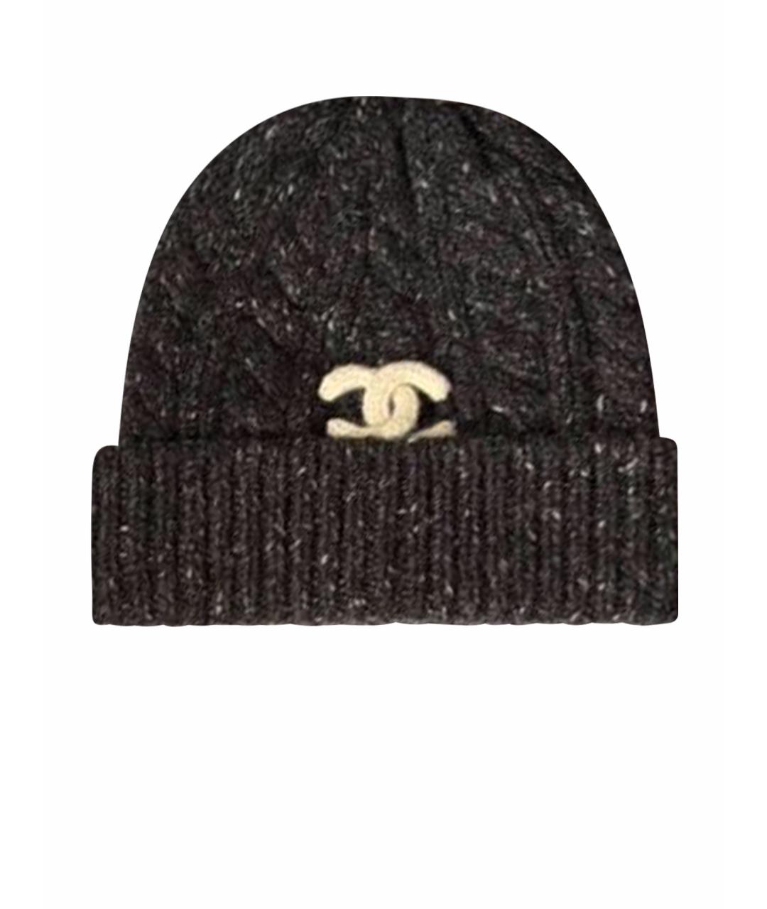 CHANEL Черная шапка, фото 1