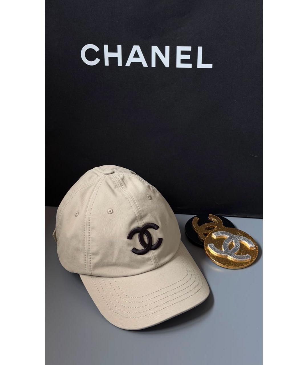 CHANEL Бежевая хлопковая кепка, фото 2