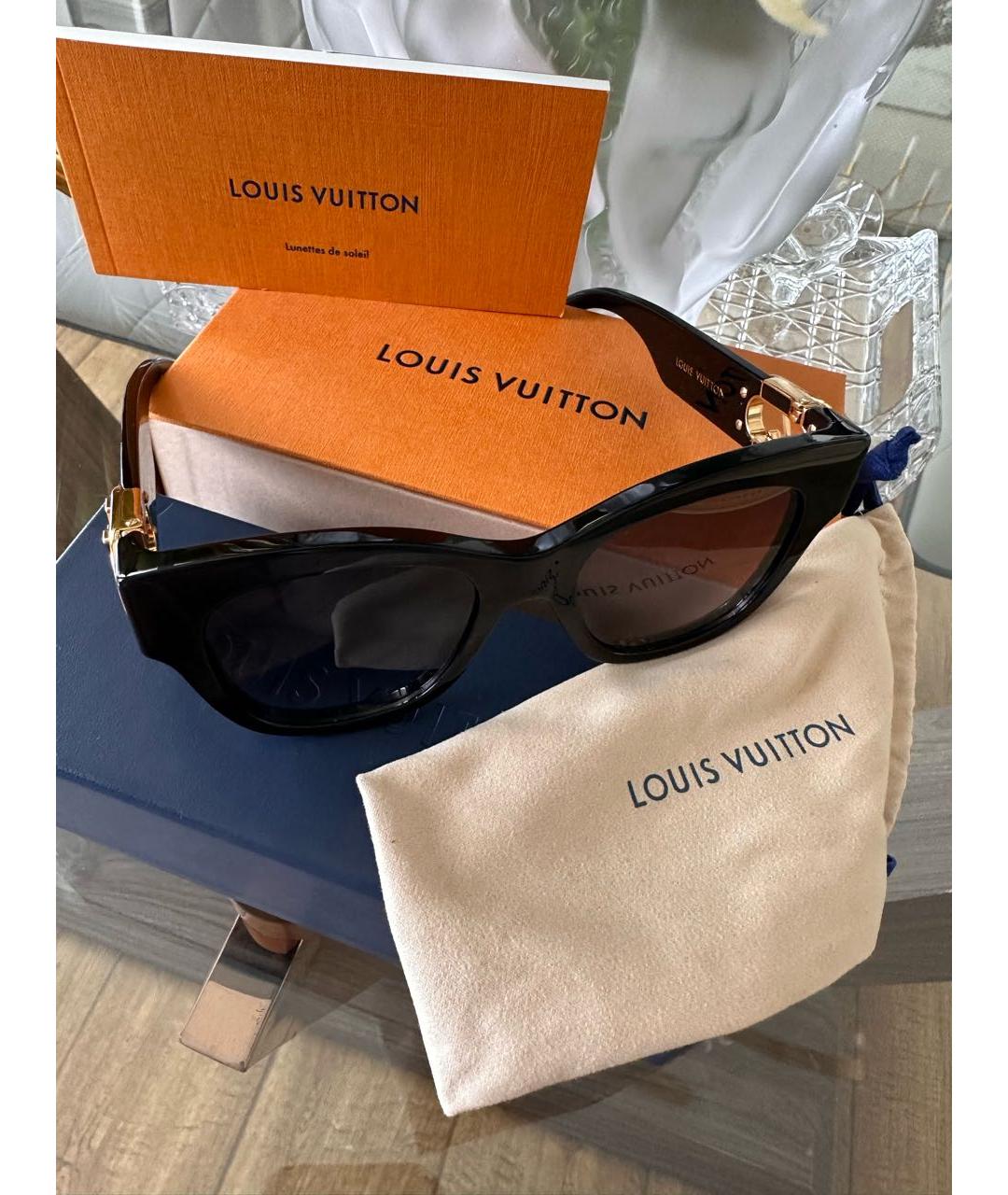 LOUIS VUITTON Черные пластиковые солнцезащитные очки, фото 4