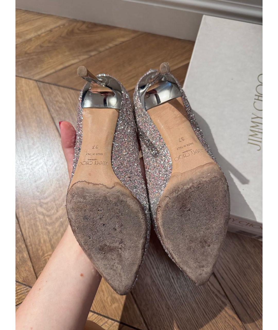 JIMMY CHOO Розовые кожаные туфли, фото 5