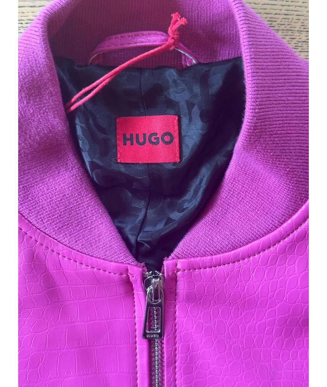HUGO Розовая полиэстеровая куртка, фото 4
