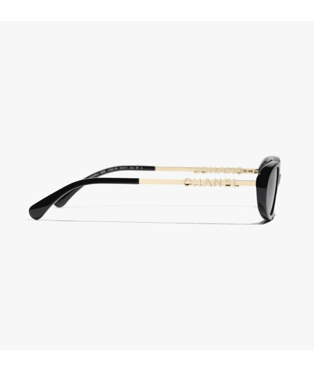 CHANEL Черные пластиковые солнцезащитные очки, фото 3