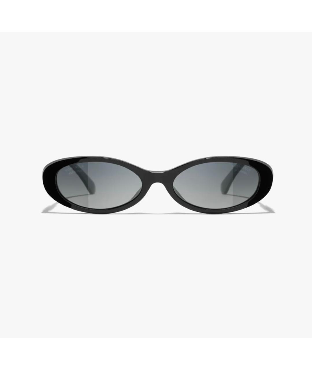 CHANEL Черные пластиковые солнцезащитные очки, фото 2