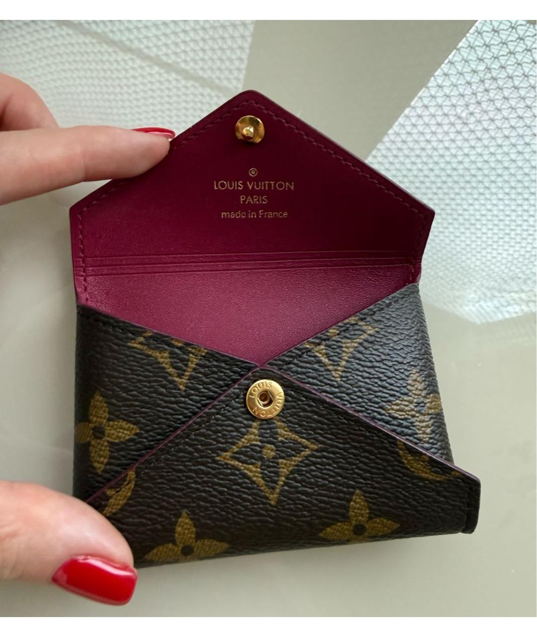 LOUIS VUITTON Коричневый кошелек, фото 6