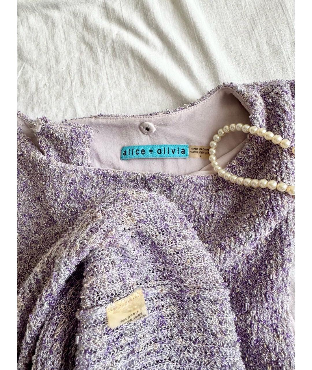 ALICE+OLIVIA Мульти вискозное повседневное платье, фото 5