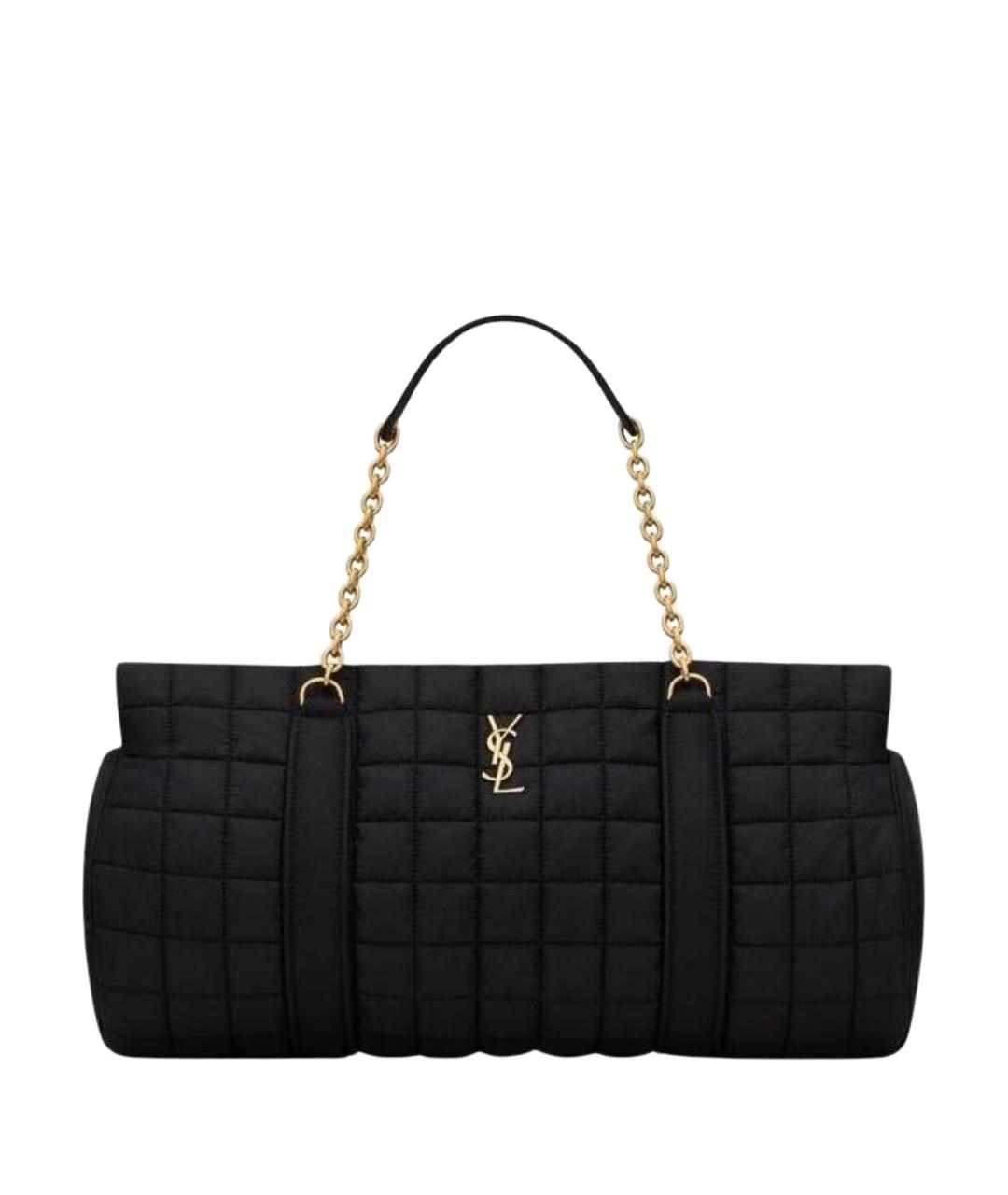 SAINT LAURENT Черная нейлоновая сумка с короткими ручками, фото 1