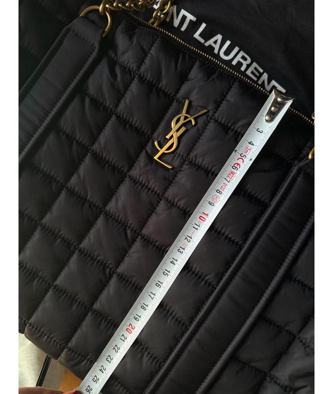 SAINT LAURENT Черная нейлоновая сумка с короткими ручками, фото 4