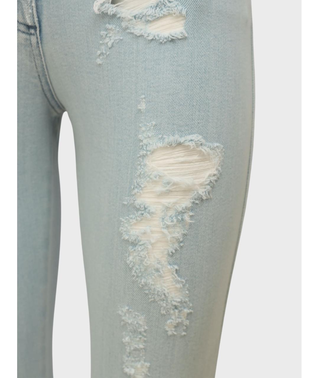 BALMAIN Голубые хлопковые джинсы слим, фото 3