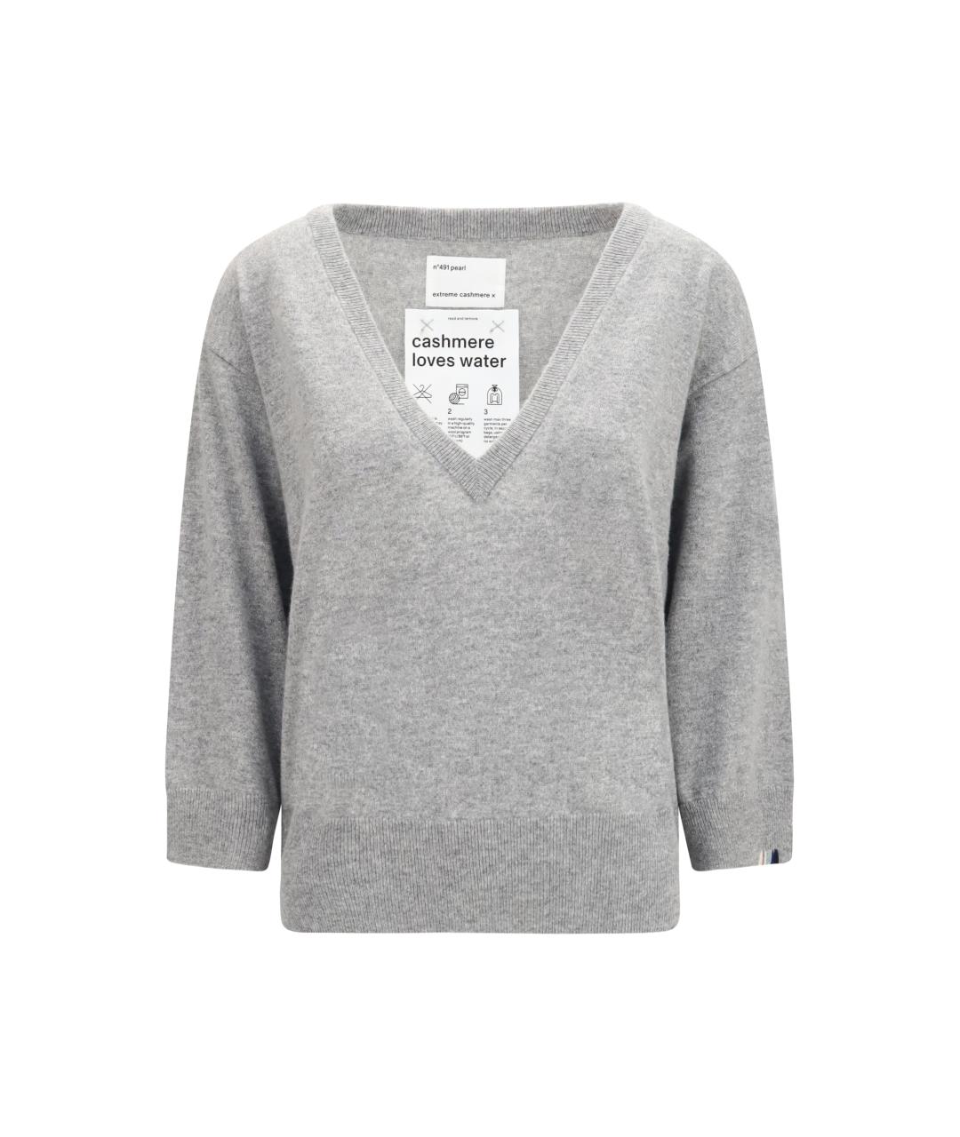 EXTREME CASHMERE Серый кашемировый джемпер / свитер, фото 1