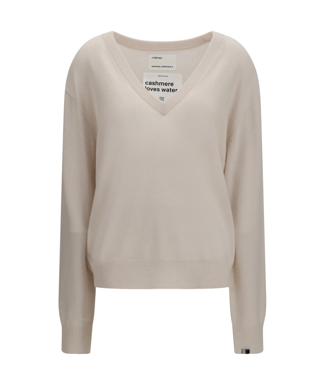 EXTREME CASHMERE Бежевый кашемировый джемпер / свитер, фото 1