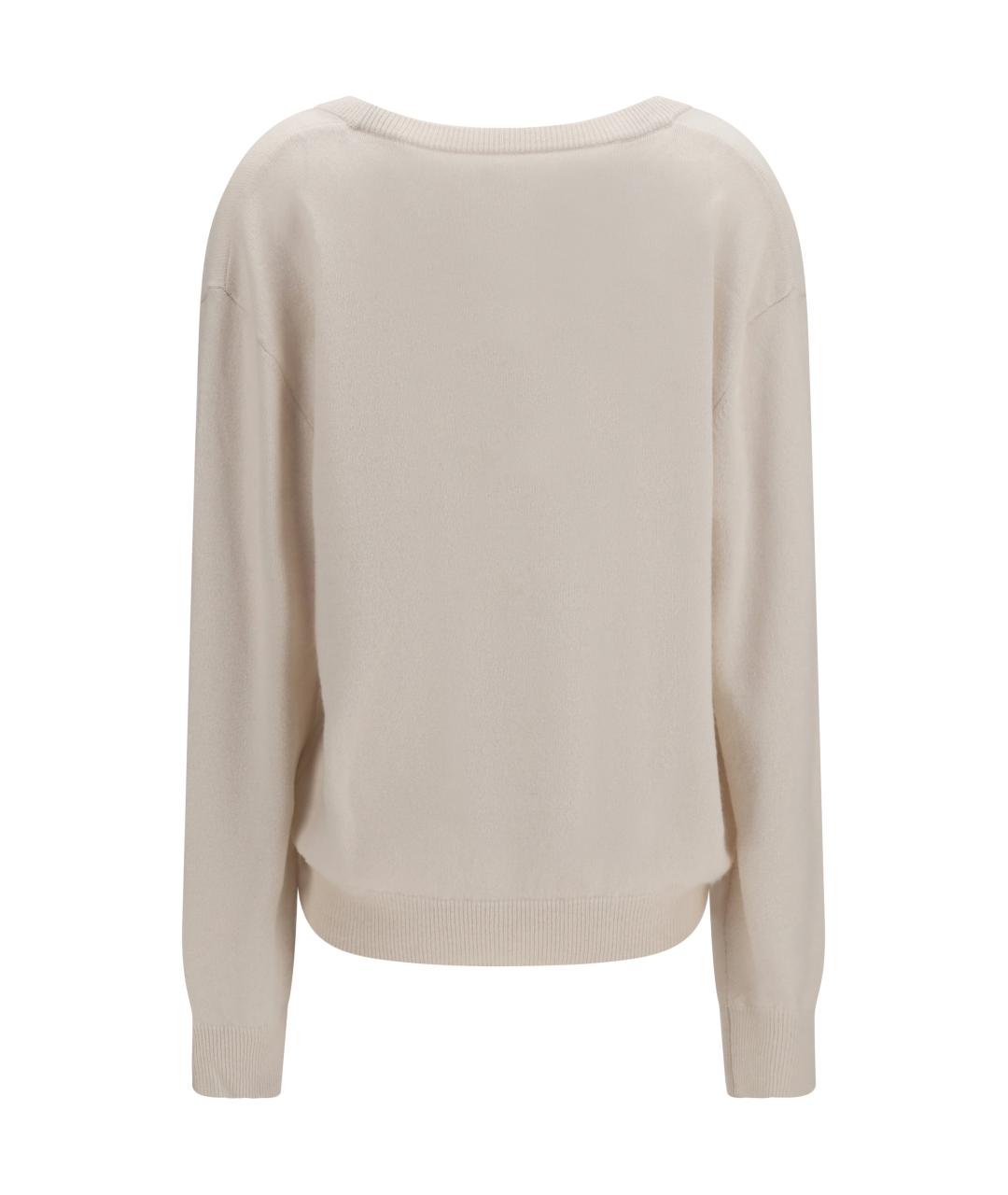 EXTREME CASHMERE Бежевый кашемировый джемпер / свитер, фото 2
