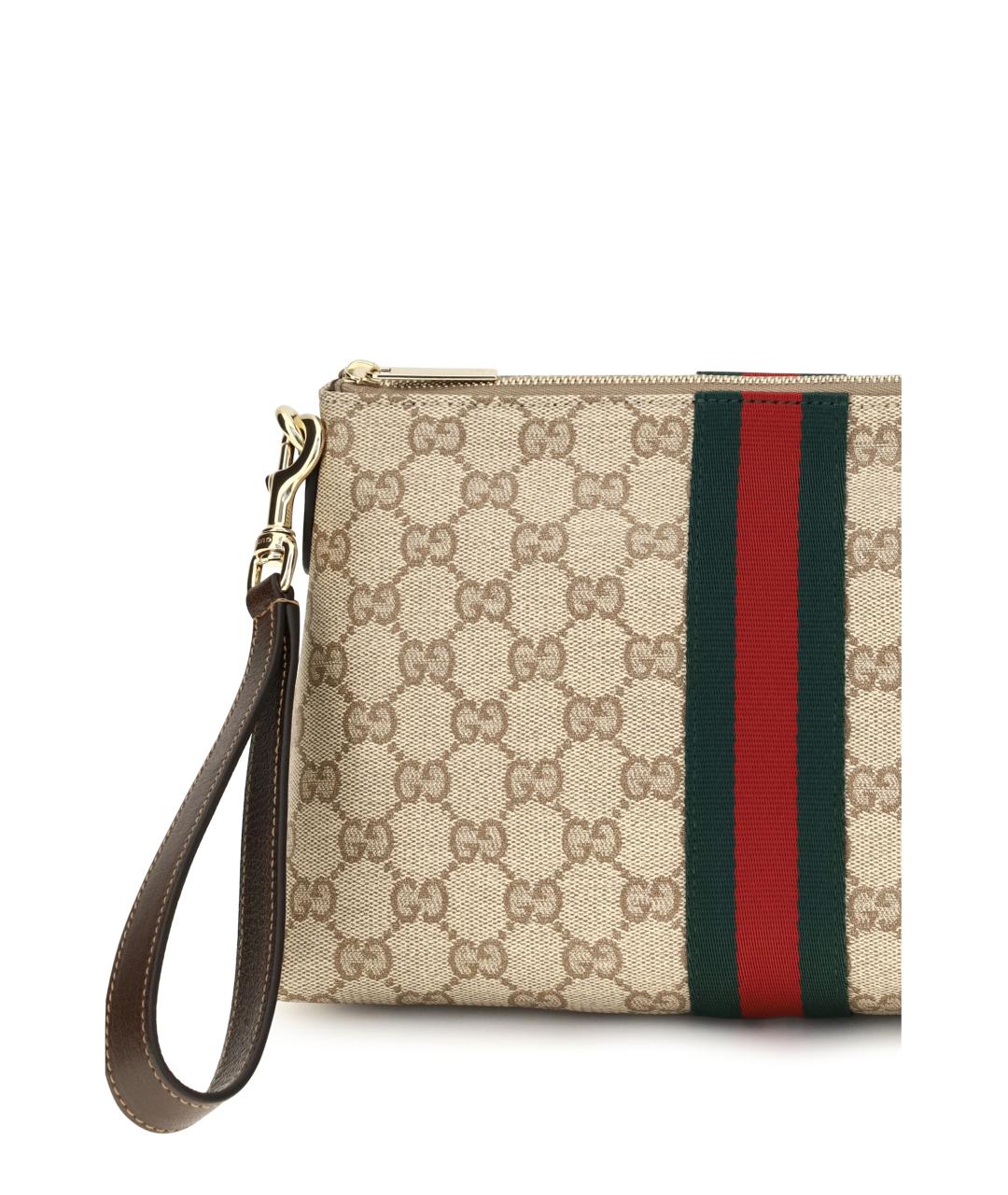 GUCCI Бежевая барсетка, фото 4