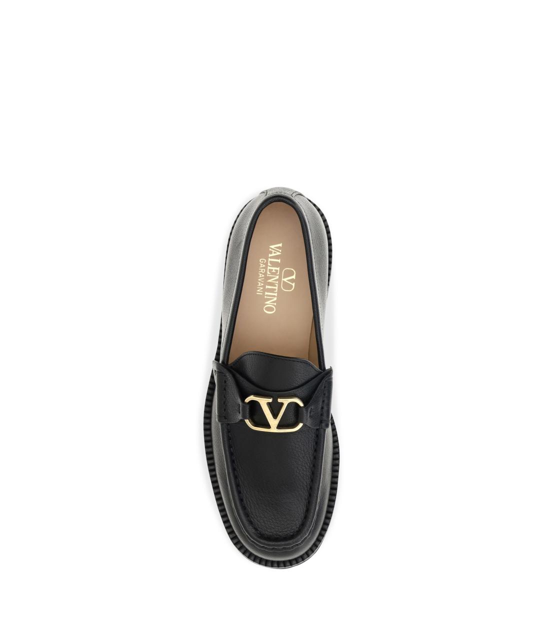VALENTINO Черные кожаные лоферы, фото 4