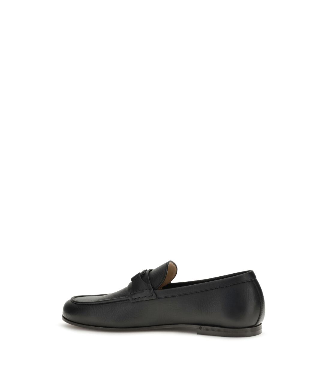 VALENTINO Черные кожаные лоферы, фото 3