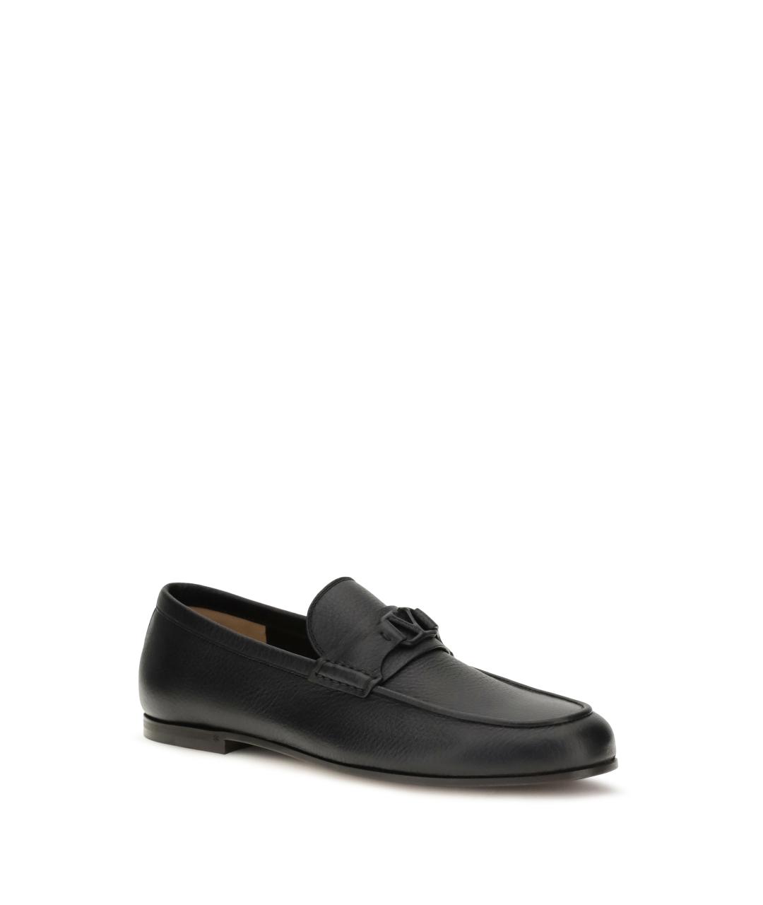 VALENTINO Черные кожаные лоферы, фото 2
