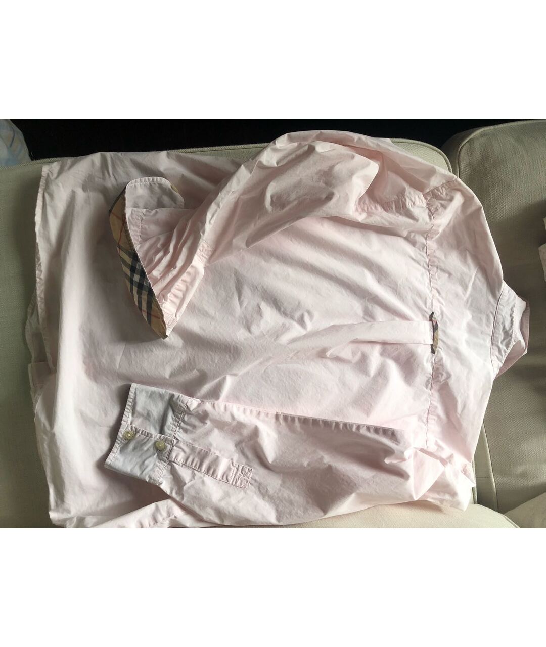 BURBERRY Розовая хлопковая детская рубашка, фото 2
