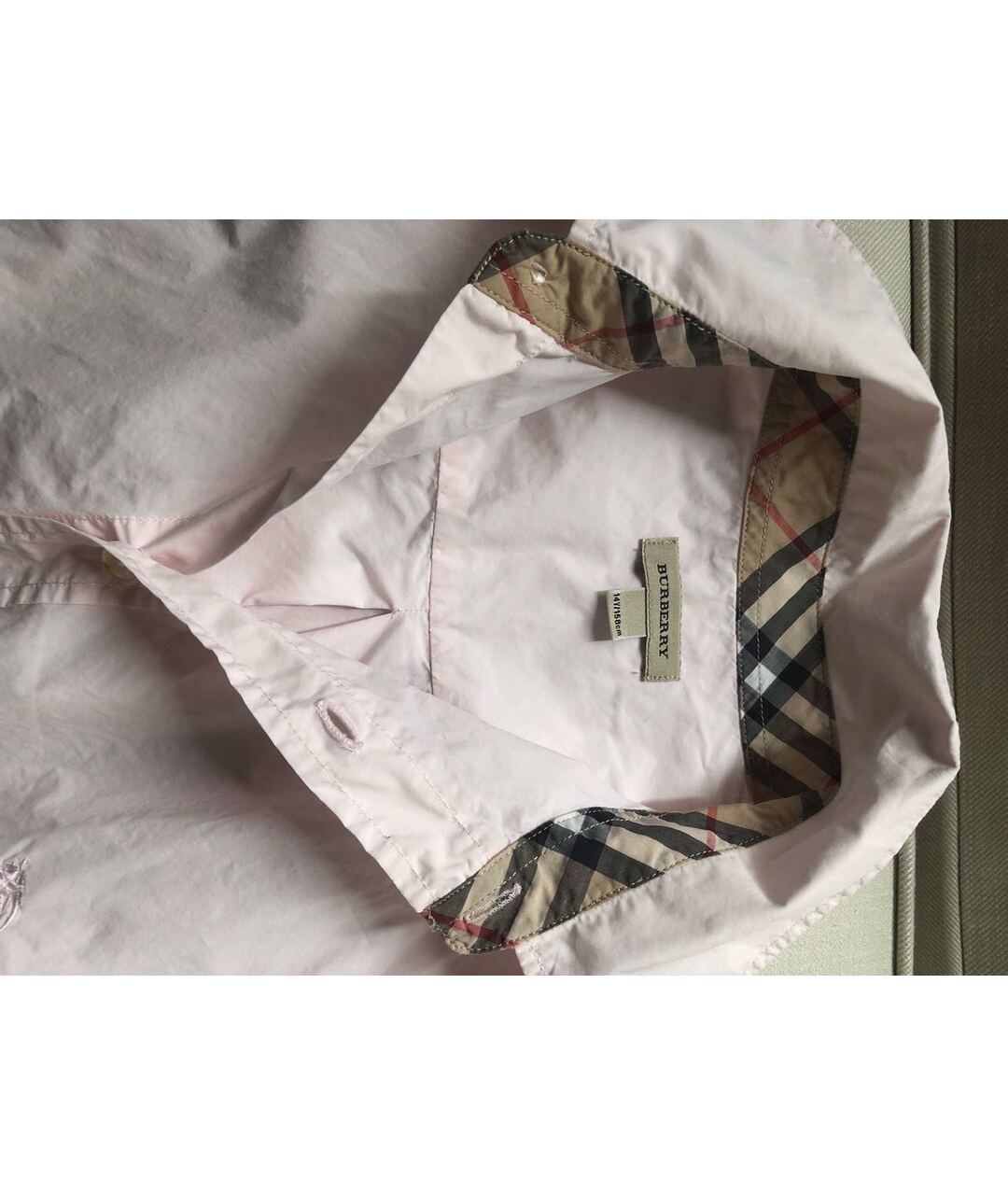 BURBERRY Розовая хлопковая детская рубашка, фото 3