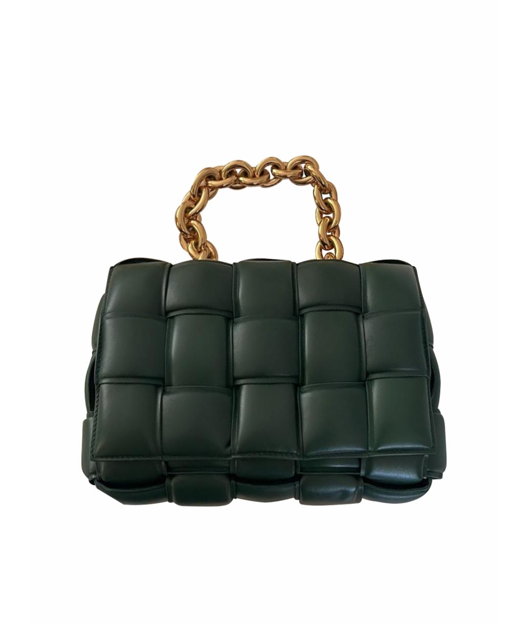 BOTTEGA VENETA Зеленая кожаная сумка через плечо, фото 1