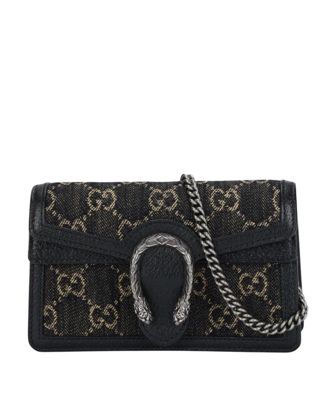 GUCCI Черная деним сумка через плечо, фото 1