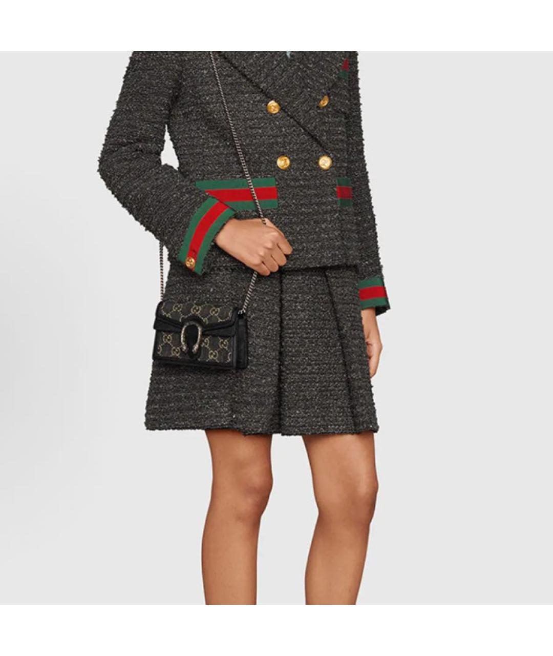 GUCCI Черная деним сумка через плечо, фото 7