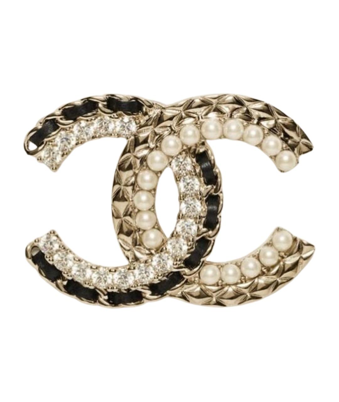 CHANEL Золотая металлическая булавка / брошь, фото 1