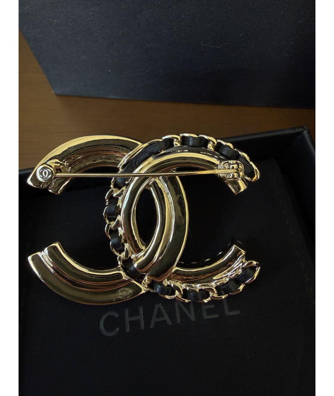 CHANEL Золотая металлическая булавка / брошь, фото 5